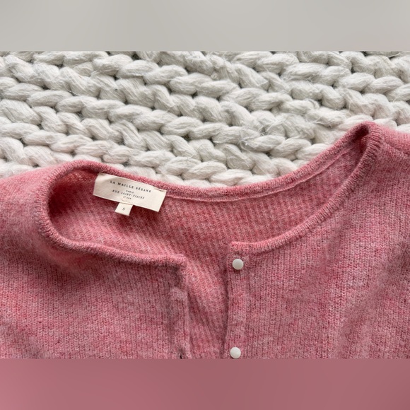 Sezane Dusty Rose Button-Up Knit Cardigan - Picture 2 of 2
